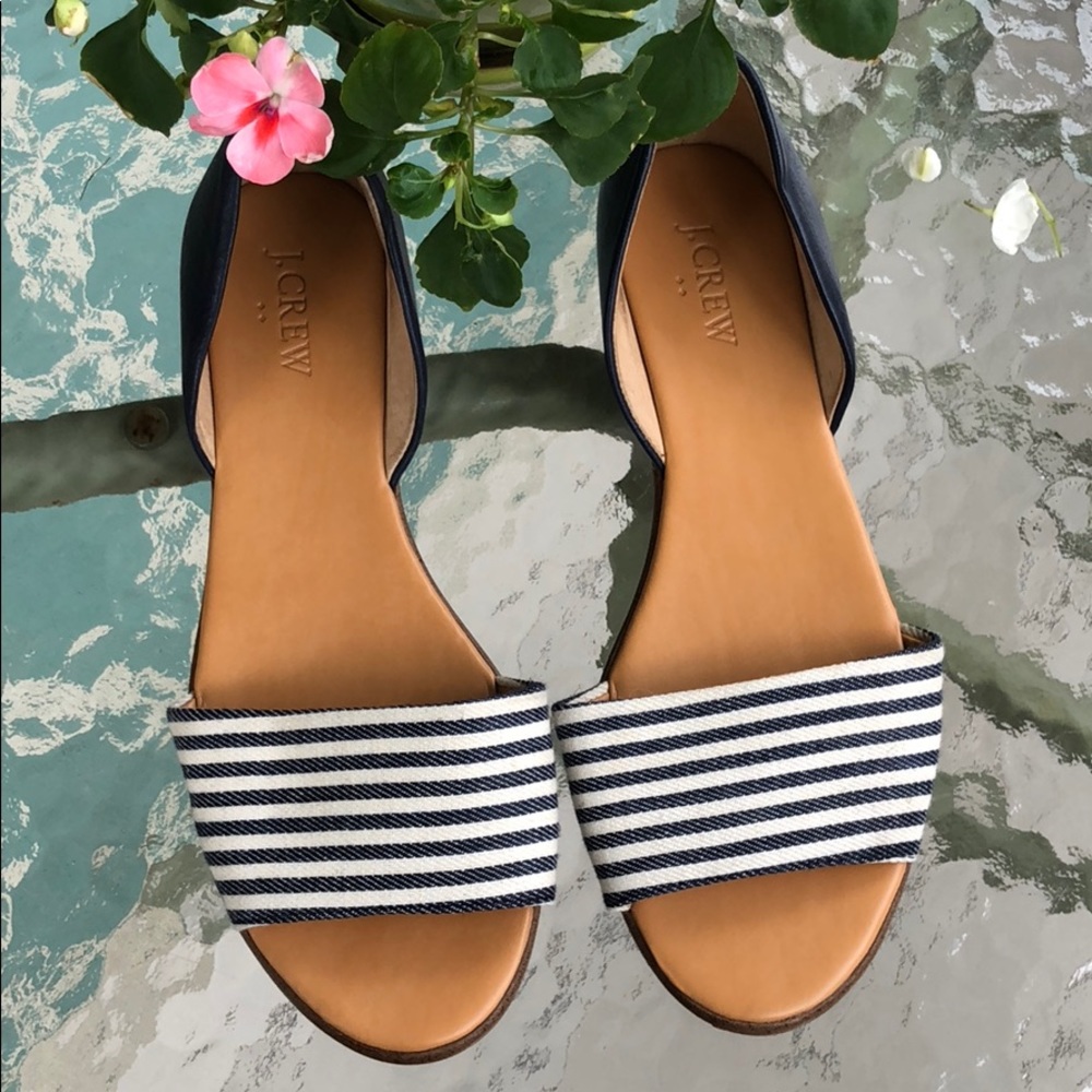 J Crew navy/white striped slides - Picture 5 of 6